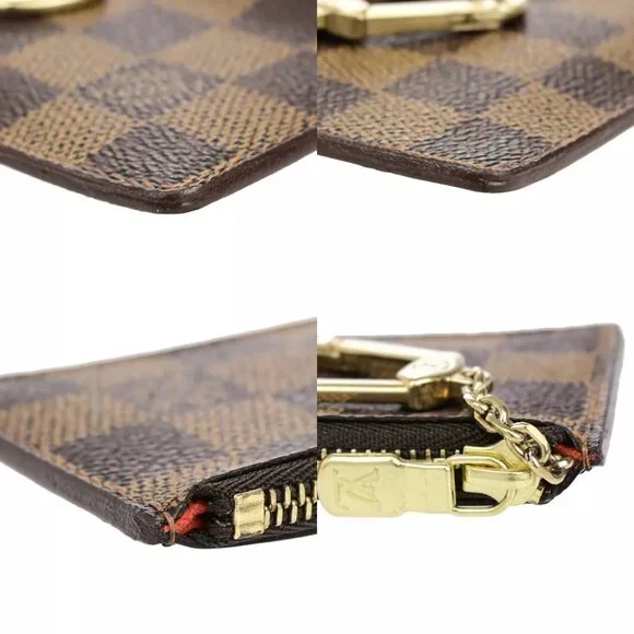 AUTHENTICITY GUARANTEED LOUIS VUITTON Pochette Cles Coin Key case Damier